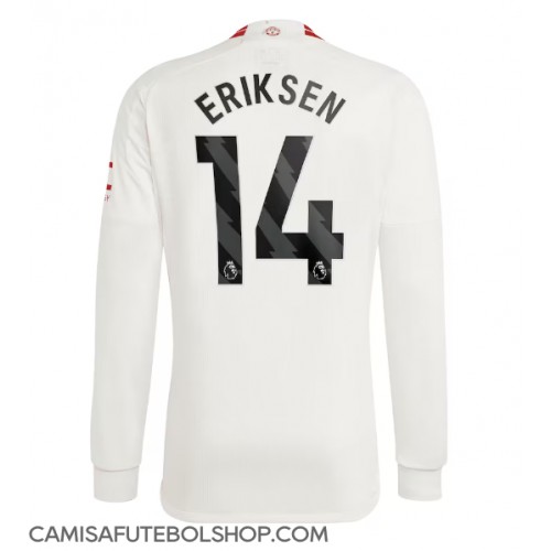 Camisa de time de futebol Manchester United Christian Eriksen #14 Replicas 3º Equipamento 2023-24 Manga Comprida